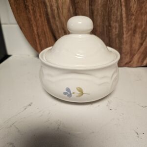 Pfaltzgraff White Ceramic Sugar Bowl